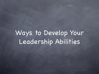 Practical Leadership