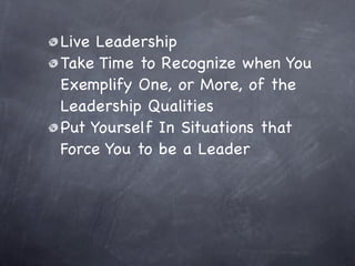 Practical Leadership