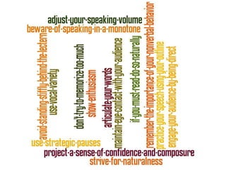 Keep the length of the conclusion to about one-sixth of the overall speech