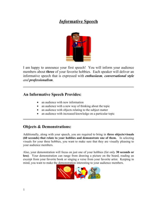 Informative Speech Outline 2012