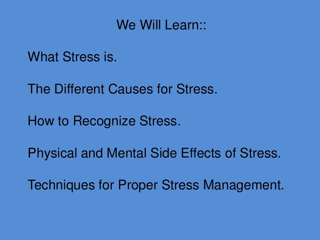 Informative speech ref stress