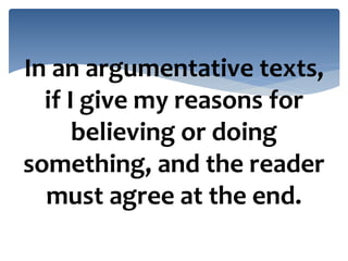 Informative vs argumentative | PPTX