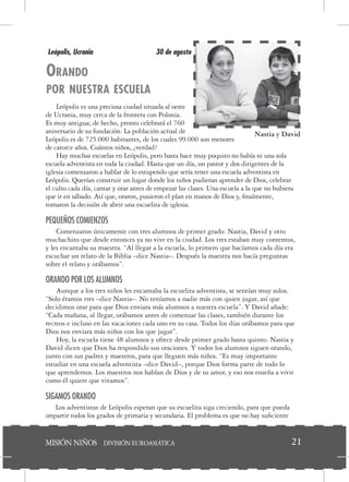 Informativo Misión Niños - Escuela Sabática Tercer trimestre 2014