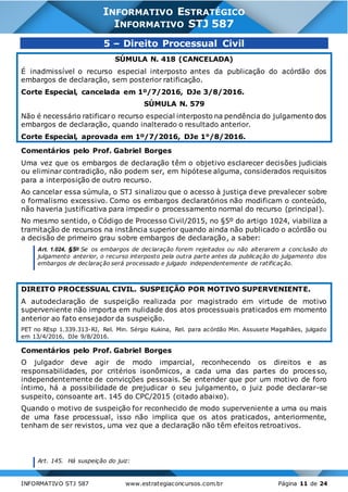 INFORMATIVO STJ 587 www.estrategiaconcursos.com.br Página 11 de 24
INFORMATIVO ESTRATÉGICO
INFORMATIVO STJ 587
5 – Direito...