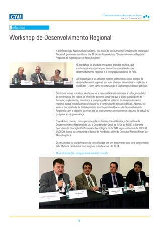 Informativo desenvolvimento regional nº 1 mai14