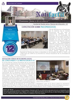 Informativo On Line Informativo On Line Facultad de Filosofìa de la Universidad de Guayaquil - Edición 12