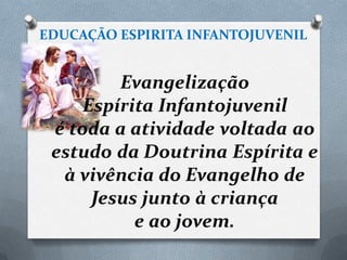 EDUCAÇÃO ESPIRITA INFANTOJUVENIL

S l s c n orme a dade
2 a 4 anos
5 a 7 anos
8 a 10 anos
11 a 15 anos

 