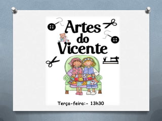 Grupo de Artesanato
Artes do Vicente

Objetivo:

Atender programas ou projetos do CEVP,
através de recursos provindos de vendas
de trabalhos artesanais por meio
de mão-de-obra voluntária, com foco maior na
participação da FEIRAMOR.
O grupo se reúne todas as 3ª feiras no período
das 13h30 às 16h00 no CEVP.

Participe você também!
Faça seu cadastro de VOLUNTÁRIO na Biblioteca do CEVP.

 