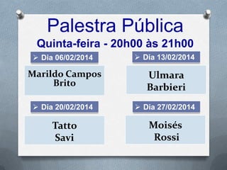 Aplicação do Passe Magnético
Às PESSOAS que se encontram NECESSITADAS

Quinta-feira - 21h00 às 21h30

 