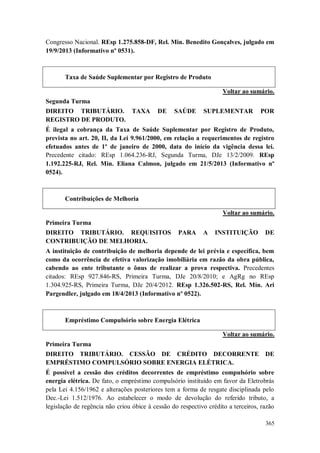 Versão atualizada e retificada do Informativo STJ