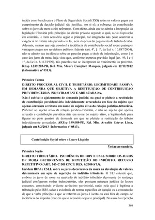 Versão atualizada e retificada do Informativo STJ