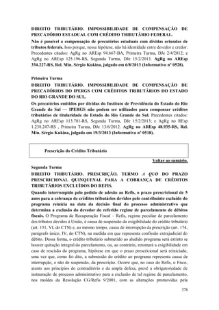 Versão atualizada e retificada do Informativo STJ