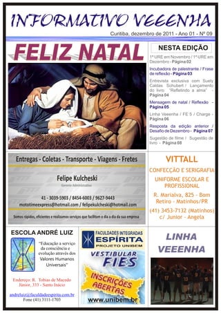 Informativo Veeenha - Ed 09 -  Dezembro/2011