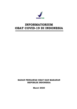 Informatorium obat covid 19 di indonesia