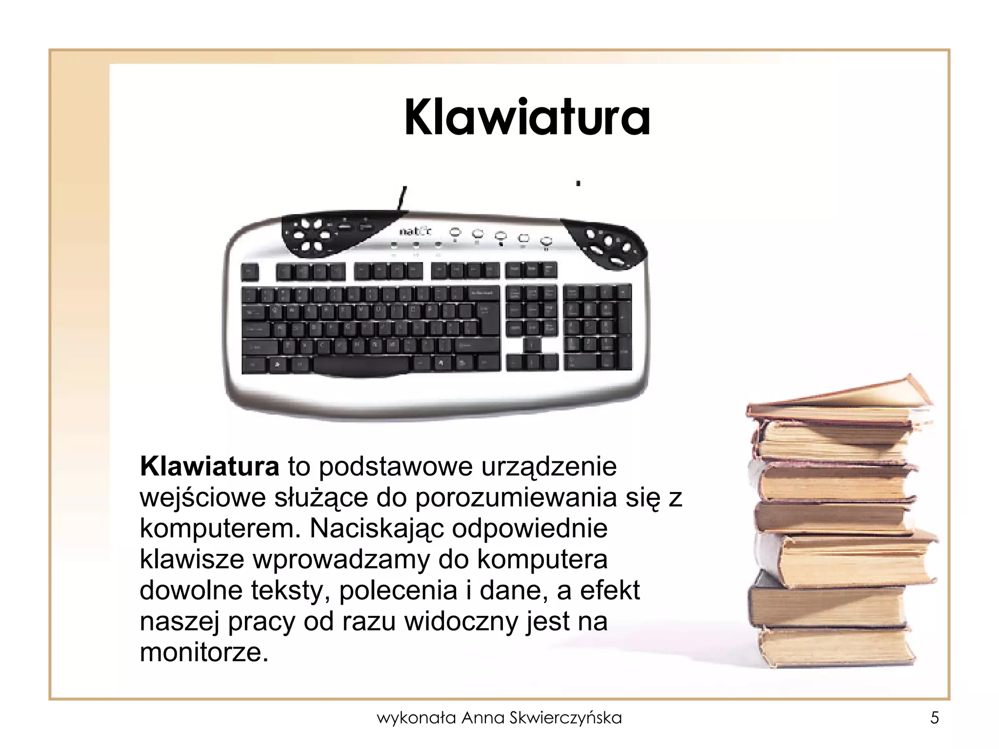 Informatyka Kl IV- budowa zestawu komputerowego | PPT