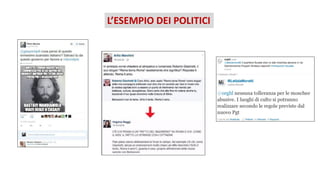 L’ESEMPIO DEI POLITICI
 