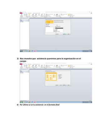 3) Nos muestra que asistencia queremos para la organización en el 
campo 
4) Por último se ve tu asistencia en el formato final 
 