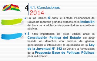 Informe nacional sobre juventud bolivia