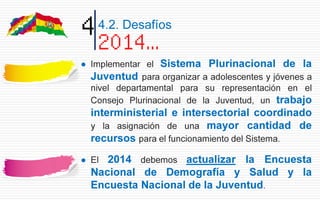 Informe nacional sobre juventud bolivia