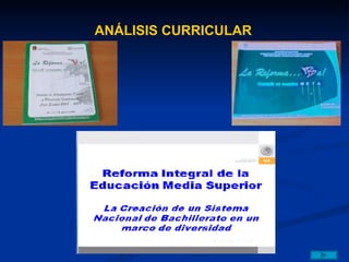 ANÁLISIS CURRICULAR 