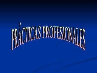PRÁCTICAS PROFESIONALES 
