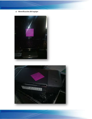 2) Identificación del equipo
 