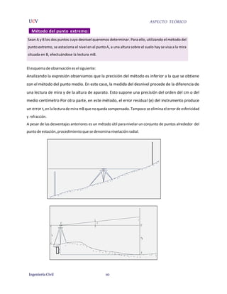 UCV ASPECTO TEÓRICO
IngenieríaCivil 10
Método del punto extremo:
El esquema de observación es el siguiente:
Analizando la ...