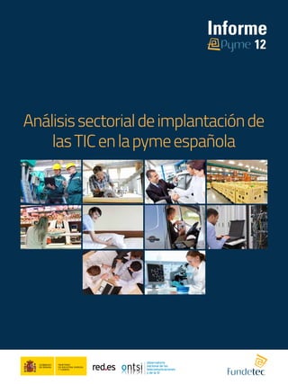 Informe
12

Análisis sectorial de implantación de
las TIC en la pyme española

 