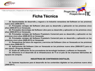 Informe Final Prospectiva Tic Venezuela  2008 2017