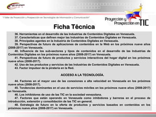 Informe Final Prospectiva Tic Venezuela  2008 2017