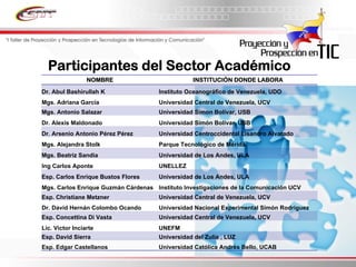 Informe Final Prospectiva Tic Venezuela  2008 2017