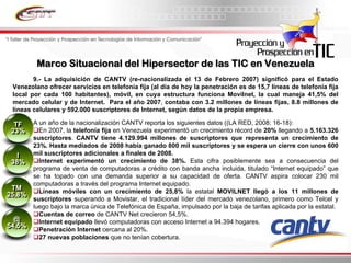 Informe Final Prospectiva Tic Venezuela  2008 2017