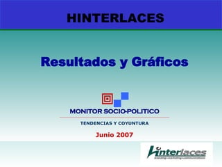 HINTERLACES Resultados y Gráficos   MONITOR SOCIO-POLITICO __________________________________________________________________________________________ TENDENCIAS Y COYUNTURA Junio 2007 