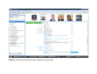 Figura 6. Intercambio de correos electrónicos, captura por Juan Cornieles
 