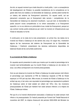 Informe sobre Infraestructures a Catalunya