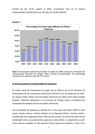 Informe sobre Infraestructures a Catalunya