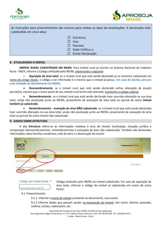 Manual de Orientação sobre o Sistema Nacional de Cadastro Rural | PDF