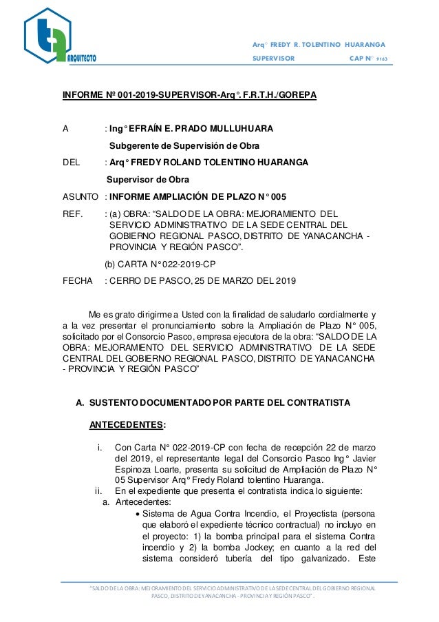 Informe 001 2019 Ampliacion De Plazo 005