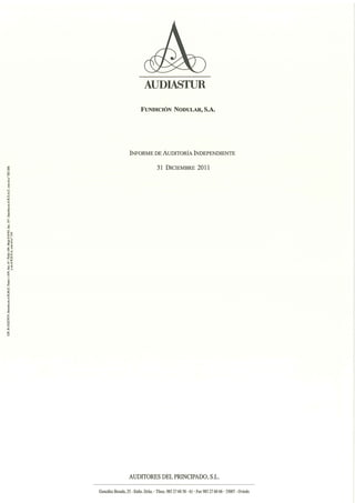 INFORME ANUAL 2011 FUNDICION NODULAR