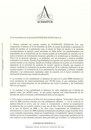 INFORME ANUAL 2011 FUNDICION NODULAR