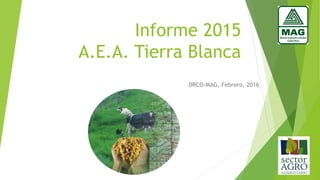 Informe 2015
A.E.A. Tierra Blanca
DRCO-MAG, Febrero, 2016
 