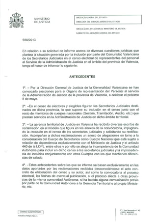 Informe censo electoral secretarios comunidad valenciana