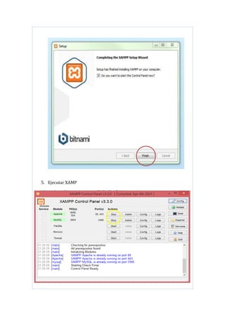 5. Ejecutar XAMP