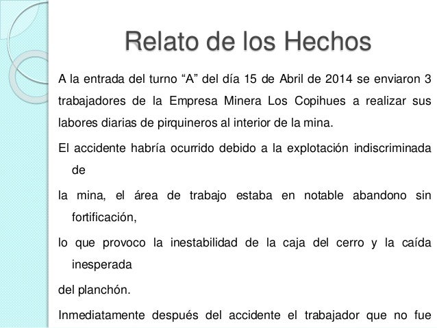 Informe Accidente Minero Planchón (ejemplo)