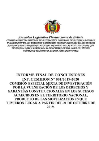 Informe Final ALP Bolivia 2019