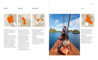 68 69
GuyanaGabón Indonesia
Repsol contaba en 2014
con derechos mineros sobre 1
bloque de exploración en el
offshore de Guyana que abarca
una superficie neta de 4.568 km2
.
En mayo de 2013, Repsol
firmó un nuevo contrato PSC
(Production Sharing Contract)
con el gobierno de Guyana
para la exploración del bloque
denominado Kanuku. Dicho
contrato contempla un
periodo inicial de cuatro años,
con posibilidad de extensiones
hasta un máximo de 10 años.
El bloque tiene una extensión
total de 6.525 km2
y se localiza
en la costa de Guyana,
a unos 160 kilómetros de la
desembocadura del río Berbice.
Repsol disponía en 2014
de derechos mineros sobre 1 bloque
de exploración, que tiene una
superficie neta de 2.000 km2
.
Hitos 2014
• En la segunda mitad del ejercicio,
Repsol y el gobierno de Gabón
firmaron el contrato de exploración
y producción del bloque E-13
(Luna Muetse). La participación
en este bloque, que había sido
adjudicado en octubre de 2013,
se distribuye entre Repsol (80%)
y el Estado de Gabón (20%).
Se trata de un bloque offshore
situado en aguas profundas, al
norte de la cuenca de South Gabon.
Repsol disponía al cierre de 2014
de derechos mineros sobre 7
bloques de exploración
en Indonesia con una superficie
neta de 29.252 km2
. En 2014 se
compraron 6.204 km2
de sísmica
marina 2D.
Hitos 2014
• A mediados de 2014 se cerró
el acuerdo con la compañía Niko
para adquirir una participación
del 50% en Cendrawasih Bay II,
con lo que Repsol pasó a controlar
el 100% del bloque.
Irak
Repsol contaba al cierre de 2014
con derechos mineros sobre 2
bloques de exploración en el
Kurdistán iraquí que suman
una superficie neta de 1.027 km2
.
Hitos 2014
• Durante el segundo trimestre
de 2014 concluyó la perforación
de dos sondeos exploratorios
(Binari Serwan-1, en el bloque
Qala Dze, y Zewe, en el
de Piramagrun). Ambos fueron
declarados no comerciales.
UPSTREAM
 