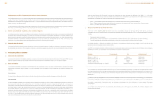Modificaciones a la IAS 32, Compensación de Activos y Pasivos Financieros
	Las modificaciones a la IAS 32 aclaran la aplicación de los requerimientos existentes sobre la compensación de activos financieros
y pasivos financieros. En específico, las modificaciones aclaran el significado de “tenga, en el momento actual, el derecho, exigible
legalmente, de compensar los importes reconocidos” y “tenga la intención de liquidar por el importe neto, o de realizar el activo y
liquidar el pasivo simultáneamente”.
	La administración de la Entidad estima que la aplicación de esta norma revisada sobre la compensación de activos y pasivos
financieros, no tendrá ningún efecto en la presentación del estado consolidado de posición financiera.
c.	 Estados consolidados de resultados y otros resultados integrales
	La Entidad presenta el estado de resultados en dos estados: i) el estado consolidado de resultados, y, ii) el estado consolidado de
resultados otros resultados integrales. Los gastos en el estado de resultados se presentan atendiendo a su función, debido a que
esa es la práctica del sector al que la Entidad pertenece, la naturaleza de esos gastos está presentada en las notas. Adicionalmente,
la Entidad presenta el subtotal de utilidad de operación, el cual, aun cuando no es requerido por las IFRS, se incluye ya que
contribuye a un mejor entendimiento del desempeño económico y financiero de la Entidad.
d.	 Estado de flujos de efectivo
	La Entidad presenta el estado de flujos de efectivo conforme al método indirecto. Clasifica los intereses y dividendos cobrados en
las actividades de inversión, mientras que los intereses y dividendos pagados se presentan en las actividades de financiamiento.
3.	 Principales políticas contables
a.	 Declaración de cumplimiento
	Los estados financieros consolidados adjuntos cumplen con las Normas Internacionales de Información Financiera (“IFRS”, por sus
siglas en inglés) emitidas por el Consejo de Normas Internacionales de Contabilidad (“IASB”, por sus siglas en inglés).
b.	 Bases de medición
	Los estados financieros consolidados de la Entidad han sido preparados sobre una base de costo histórico, excepto por ciertos
instrumentos financieros que se valúan a su valor razonable, como se explica a mayor detalle en las políticas contables más
adelante.
	 Costo histórico
	El costo histórico generalmente se basa en el valor razonable de la contraprestación entregada a cambio de activos.
	 Valor razonable
	El valor razonable se define como el precio que se recibiría por vender un activo o que se pagaría por transferir un pasivo en
una transacción ordenada entre participantes en el mercado a la fecha de valuación independientemente de si ese precio es
observable o estimado utilizando directamente otra técnica de valuación. Al estimar el valor razonable de un activo o un pasivo,
la Entidad tiene en cuenta las características del activo o pasivo, si los participantes del mercado tomarían esas características
al momento de fijar el precio del activo o pasivo en la fecha de medición. El valor razonable para propósitos de medición y / o
revelación de estos estados financieros consolidados se determina de forma tal, a excepción de las transacciones con pagos
basados en acciones que están dentro del alcance de la IFRS 2, las operaciones de arrendamiento que están dentro del alcance
de la IAS 17, y las modificaciones que tienen algunas similitudes con valor razonable, pero no es un valor razonable, tales como el
valor neto de realización de la IAS 2 o el valor en uso de la IAS 36.
	Además, para efectos de información financiera, las mediciones de valor razonable se clasifican en el Nivel 1, 2 ó 3 con base
en al grado en que se incluyen datos de entrada observables en las mediciones y su importancia en la determinación del valor
razonable en su totalidad, las cuales se describen de la siguiente manera:
	•	Nivel 1 	 Se consideran precios de cotización en un mercado activo para activos o pasivos idénticos;
	•	Nivel 2 	 Datos de entrada observables distintos de los precios de cotización del Nivel 1, sea directa o indirectamente;
	•	Nivel 3 	 Considera datos de entrada no observables.
c.	 Bases de consolidación de estados financieros
	Al 31 de diciembre de 2013 y 2012 los estados financieros consolidados incluyen los de Grupo Bimbo, S.A.B. de C.V. y los de sus
subsidiarias en las que se tiene control, incluyendo las entidades de propósito específico (“EPE”). El control se obtiene cuando la
Entidad:
	•	 Tiene poder sobre la inversión,
	•	 Está expuesto, o tiene los derechos, a los rendimientos variables derivados de su participación con dicha entidad, y
	•	 Tiene la capacidad de afectar tales rendimientos a través de su poder sobre la entidad en la que invierte.
	La Entidad reevalúa si controla una entidad si los hechos y circunstancias indican que hay cambios a uno o más de los tres
elementos de control que se listaron anteriormente.
	Una EPE se consolida cuando se controla, basado en la evaluación de la sustancia de la relación con la Entidad y en los riesgos y
beneficios de la EPE. Las subsidiarias más importantes se muestran a continuación:
	 Subsidiaria	 % de participación 	 País	 Actividad principal
	 Bimbo, S. A. de C. V.	 97	 México	 Panificación
	 Bimbo Bakeries USA, Inc. 	 100	 Estados Unidos	 Panificación
	 Barcel, S. A. de C. V.	 97	 México	 Dulces y botanas
	 Bimbo do Brasil, Ltda.	 100	 Brasil	 Panificación
	 Panificación Industrial Vergel, S.L. (“Iberia”)	 100	 España y Portugal	 Panificación
	Las subsidiarias se consolidan desde la fecha en que su control se transfiere a la Entidad, y se dejan de consolidar desde la fecha
en la que se pierde el control. Las ganancias y pérdidas de las subsidiarias adquiridas o vendidas durante el año se incluyen en los
estados consolidados de resultados y otros resultados integrales desde la fecha de adquisición o hasta la fecha de venta, según
sea el caso.
	La utilidadycada componente de los otros resultados integrales se atribuyen a las participaciones controladorasyno controladoras.
El resultado integral se atribuye a las participaciones controladoras y no controladoras aún si da lugar a un déficit en éstas últimas.
	Los saldos y operaciones importantes entre las entidades consolidadas han sido eliminados en estos estados financieros
consolidados.
	Los cambios en las inversiones en las subsidiarias de la Entidad que no den lugar a una pérdida de control se registran como
transacciones de capital.
139INFORME ANUAL INTEGRADO 2013 GRUPO BIMBO |138
 