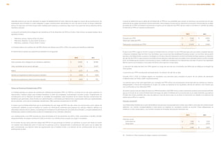 salariales (pasivos por servicio atrasado) se pagan inmediatamente al Fondo. Además de pagar los costos de las prestaciones, las
subsidiarias de la Entidad no están obligadas a pagar contribuciones adicionales en caso de que el fondo no tenga suficientes
activos. En ese caso, el Fondo tomará otras medidas para restaurar su solvencia, tales como una reducción de los derechos de los
miembros del plan.
	La duración promedio de la obligación por beneficios al 31 de diciembre de 2013 es 13 años. Este número se puede analizar de la
siguiente manera:
	 •	 Miembros activos: 51años (2012: 50 años);
	 •	 Miembros diferidos: 51 años (2012: 51 años), y
	 •	 Miembros Jubilados: 71 años (2012: 71 años).
	La Entidad realizó una contribución de $48 millones de dólares para 2013 y 2012 a los planes por beneficios definidos.
	El historial de los ajustes por experiencia realizados es el siguiente:
			 2013	2012
	 Valor presente de la obligación por beneficios definidos	 $	 15,912	 $	 16,959
		
	 Valor razonable de los activos del plan		 11,739		 11,597
		
	 Déficit	 $	 4,173	 $	 5,362
		
	 Ajustes por experiencia sobre los pasivos del plan	 $	 (100)	 $	 (323)
		
	 Ajustes por experiencia sobre los activos del plan	 $	 (302)	 $	 742
	 Planes de Pensiones Multipatronales (PPM)
	La Entidad participa en planes de contribución definida denominados PPM. Un PPM es un fondo en el cual varios patrones no
relacionados, realizan pagos para fondear beneficios al retiro de empleados sindicalizados inscritos al plan. Originalmente se
constituyeron con la intención de facilitar la movilidad de empleados entre empresas de la misma industria conservando los
beneficios por pensiones. Estos fondos son administrados y controlados por fideicomisos supervisados tanto por representantes
de los patrones, como de los empleados beneficiados. BBU participa actualmente en 34 PPM.
	A menos que la Entidad determine que la probabilidad de que salga del PPM sea alta, estos son reconocidos como planes de
contribución definida, ya que la Entidad no cuenta con información suficiente para preparar los cálculos relativos, debido a la
naturaleza colectiva de los planes y la participación limitada en la administración por parte de la Entidad. La responsabilidad de la
Entidad para realizar contribuciones al plan es establecida en los contratos colectivos.
	Las contribuciones a los PPM durante los años terminados el 31 de diciembre de 2013 y 2012, ascendieron a $1,489 y $1,426,
respectivamente. Se espera contribuir $ 1,556 en el 2014. Las contribuciones anuales se cargan a resultados.
	En el evento de que otros patrones salgan del PPM en el que participa la Entidad, sin satisfacer su pasivo de salida, el monto
no cubierto será distribuido entre el resto de los patrones activos. Generalmente, la distribución del pasivo por la salida del
plan corresponde a la relación entre las aportaciones de la Entidad al plan y la relación de las contribuciones de los otros
participantes al plan.
	Cuando se determina que la salida de la Entidad de un PPM es muy probable que suceda, se reconoce una provisión por el valor
presente de las salidas de efectivo futuras estimadas, descontadas a la tasa actual. Adicional a la provision reconocida por la salida
provable de un PPM, la Entidad a reconocido un pasivo por la salida de tres PPM, de los cuales ya se tiene un contrato de salida.
El total de los PPM se muestra acontinuacion:
			 2013	2012
	 Provisión por PPM	 $	 9,081	 $	 9,400
	 Pasivo por salida de PPM		 1,372		 542
	
	 Total pasivo reconocido por PPM	 $	 10,453	 $	 9,942
	El pasivo por PPM, surge en el 2012 cuando la Entidad entró en contrato con dos PPM para ejecutar una salida completa del plan
y despues reingresar bajo terminos mas favorables, que a lavez permitia estabilidad financiera al plan. Los terminos del acuerdo
permite a al Entidad limitar su pasivo y fondearlo en 25 años, libre de intereses.En el 2012 la Entidad tambien expreso su intension
de salir de otro PPM, lo que ocasiono a los fideicomisos del plan a decretar que una salida masiva del plan habia ocurrido. Durante
2013, la Entidad ajusto el pasivo reconocido en base a notificaion recibida por los fideicomisos del plan. El pasivo fue registrado
$81 en pasivos acumulados a corto plazo $1,291 en otros pasivos a largo plazo.
	La decisión de salida de estos tres PPM, genero un cargo de una sola vez a resultados por $954 que se refleja en el renglon de
Otros gastos.
	La provision por PPM corresponde principalmente a la intesion de salir de un plan.
	Durante 2013 y 2012, la Entidad registro en resultados una provisión para actualizar el pasivo de los planes de pensiones
multipatronales por $418 y $148, respectivamente.
	Los pasivos que ya han sido registrados por concepto de PPM sufren una actualización anual derivado de cambios en salarios,
antigüedades y mezcla de empleados en el plan, las cuales se registran en los resultados del año en adición a los montos que
son contribuidos en los diferentes PPM.
	Se estima que el costo de salida de todos los PPM ascendería a $24,989; de los cuales solamente se tienen provisionados $9,081;
que es el monto en el cual la Entidad estima el riesgo de salida. El diferencial no provisionado es el mejor estimado que tiene la
Entidad del monto probable del costo de salida en caso de darse, pero no se tiene la información en detalle ni la intención de
salida para justificar su registro.
	Previsión social EUA
	La Entidad tiene establecido un plan de beneficios de previsión social posteriores al retiro que califica como plan de contribuciones
definidas. Los montos correspondientes a este pasivo se registran en resultados cuando se incurren. Estas obligaciones se
clasifican a corto y largo plazo, y sus montos incluidos en el estado de posición financiera son:
			 2013	2012
	 Previsión social		
	 	 Corto plazo (a)	 $ 	 1,182	 $	 1,313
	 	 Largo plazo		 2,399		 2,534
			 $	 3,581	 $	 3,847
	 (a)	Incluido en Otras cuentas por pagar y pasivos acumulados.
193INFORME ANUAL INTEGRADO 2013 GRUPO BIMBO |192
 