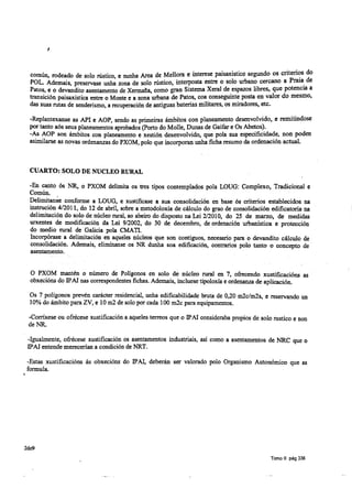Informe arquitecto municipal PXOM Nigrán