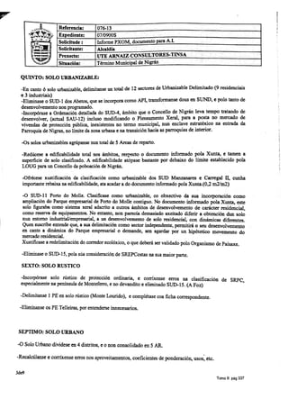 Informe arquitecto municipal PXOM Nigrán